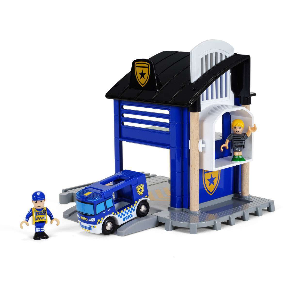 BRIO Spiel Polizeistation mit Einsatzfahrzeug