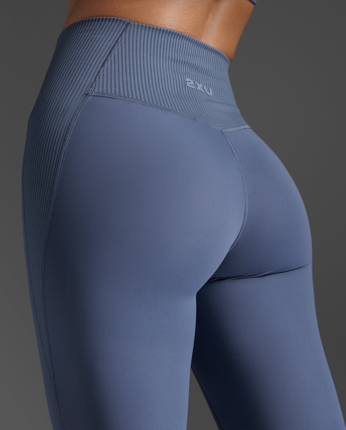 Ribbed Hi-Rise Compression Tights Dame Indigo/Blue Stone