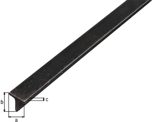 T-profiel staal 20x20x3 mm, 2 m