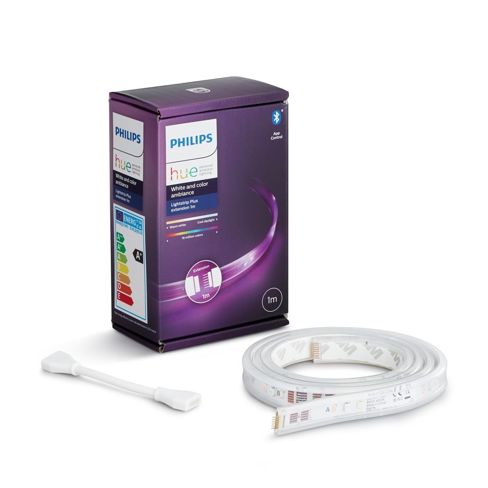 Philips Hue - 2x Lightstrip Plus Starter Kit 2 meter & 1x Lighstrip 1 Meter Extension - Bundle