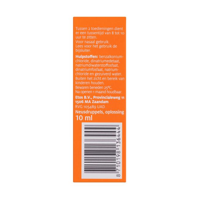 Etos Neusdruppels Xylometazoline HCl 1 MG/ML