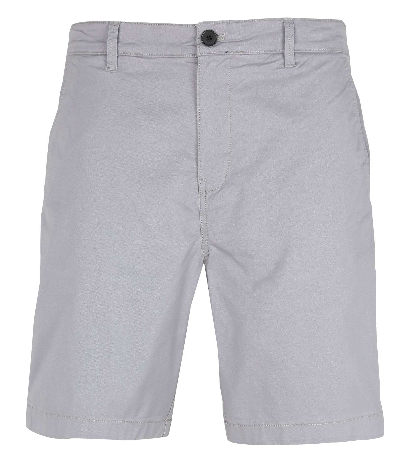 Short droit en coton bio mélangé | Gris