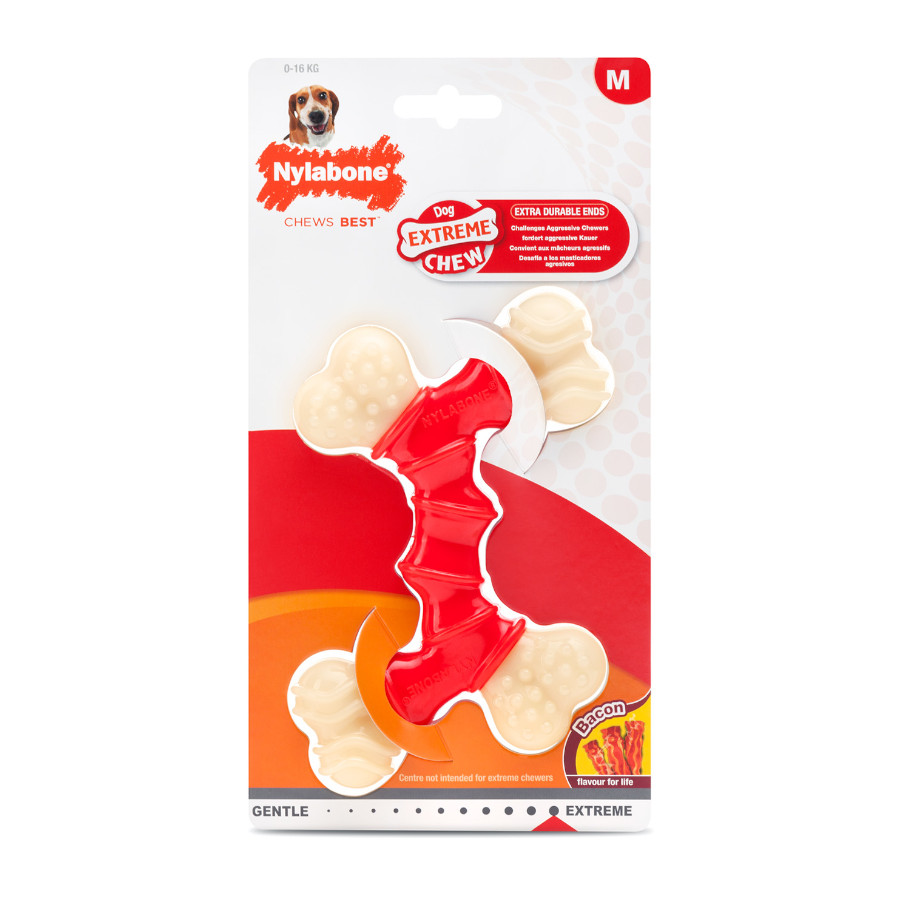 Osso Nylabone Power Chew com Duplo Bacon para Cães