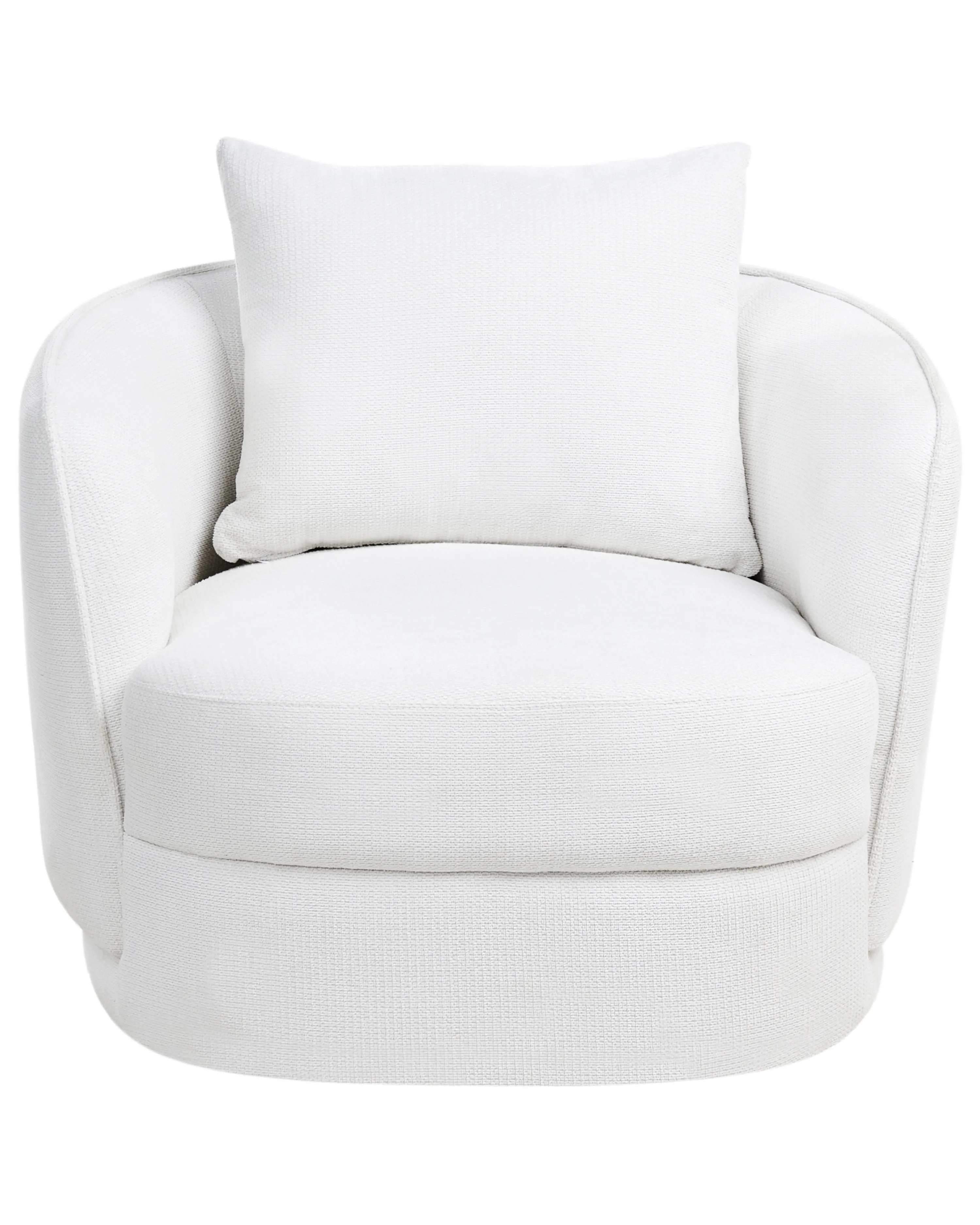 Draaifauteuil ANDALEN Stof Gebroken wit