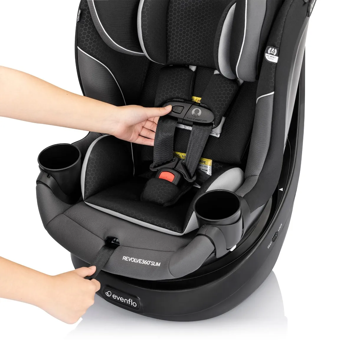 Evenflo Siège d’Auto 2-en-1 Rotatif Slim Resolve360 - Noir Canton