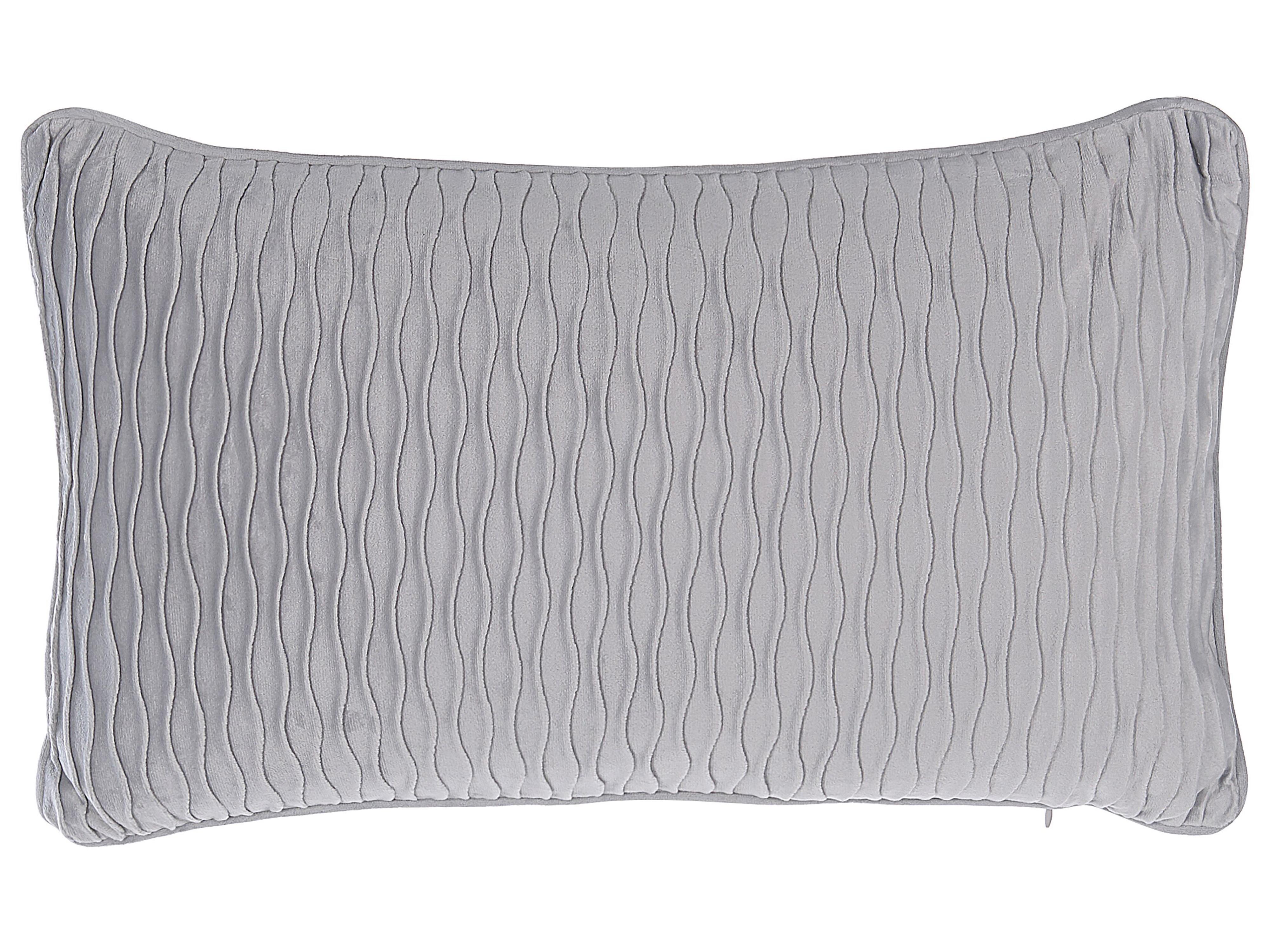 Set van 2 sierkussens MOTARI Fluweel 30 x 50 cm Grijs geometrisch patroon