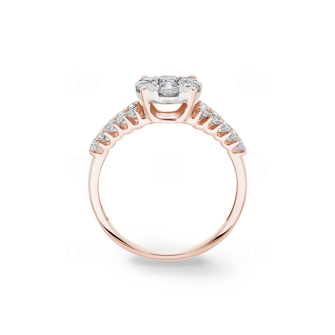Verlobungsring 750/18 K Roségold mit Diamanten 1.00 ct H/si by CHRISTIAN