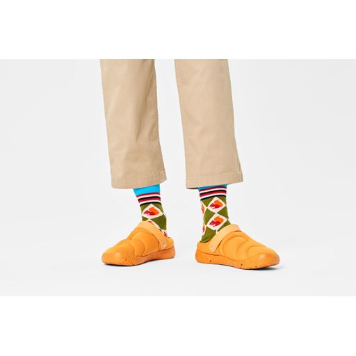 Happy Socks Squirrel Argyle Strømper, Turquoise, 41-46