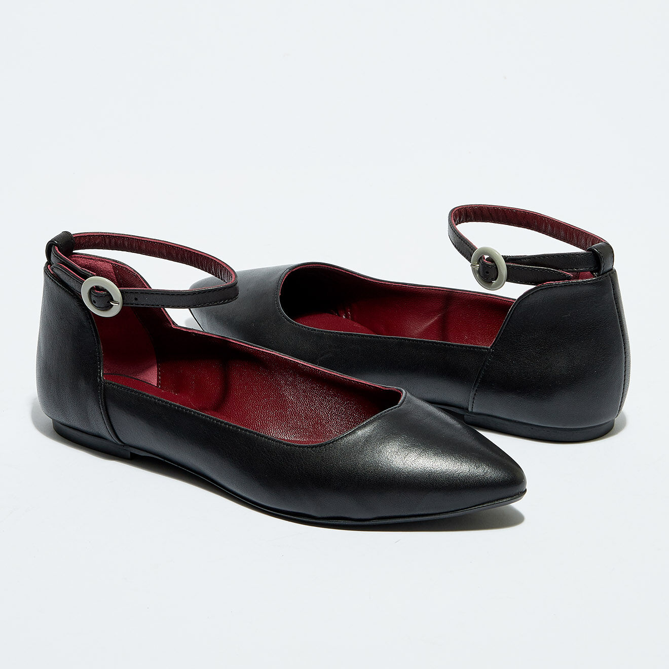 Sambapah Ballerines en Cuir Léa noires