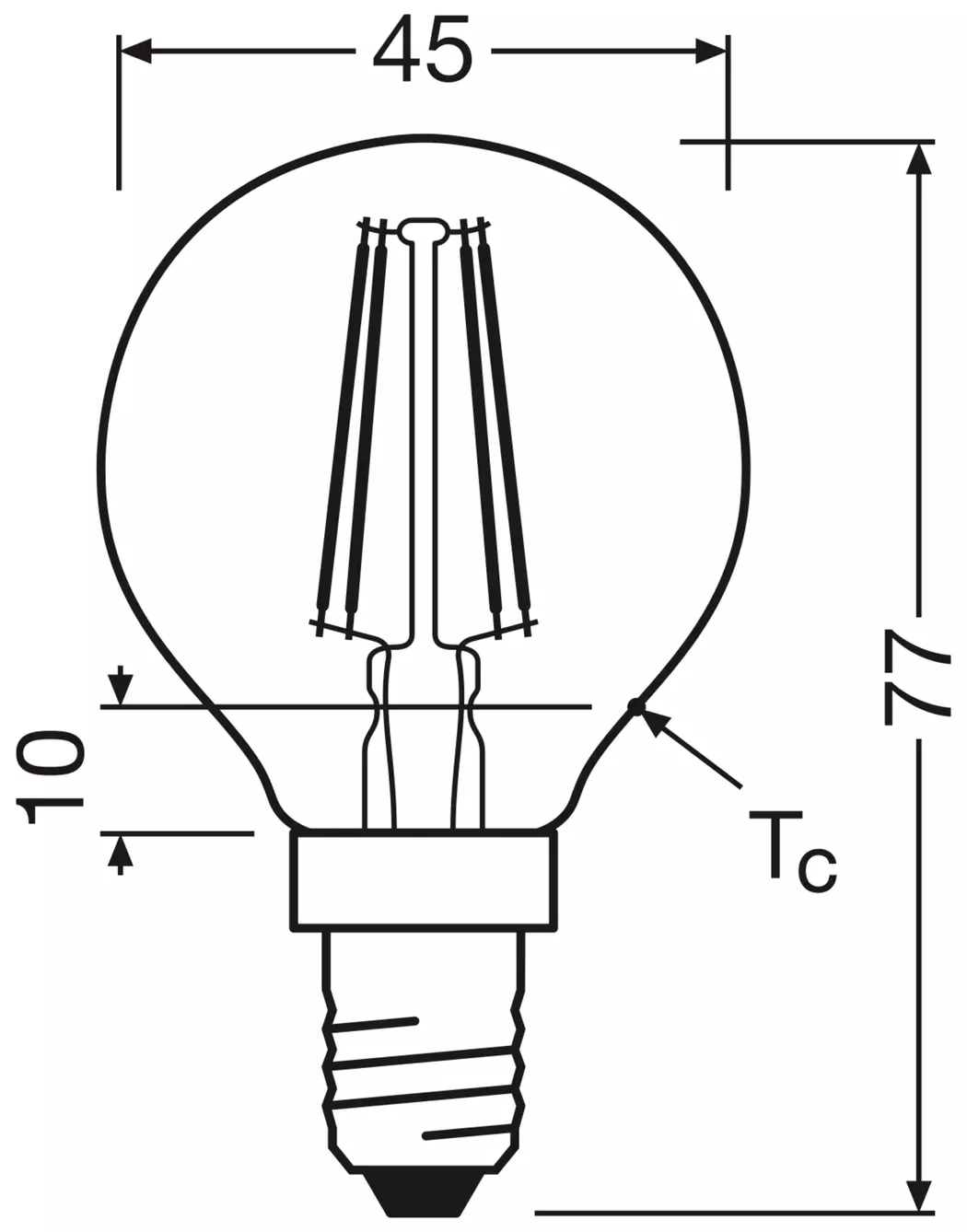 LED-Tropfen E14/2,9 Watt/Energie C