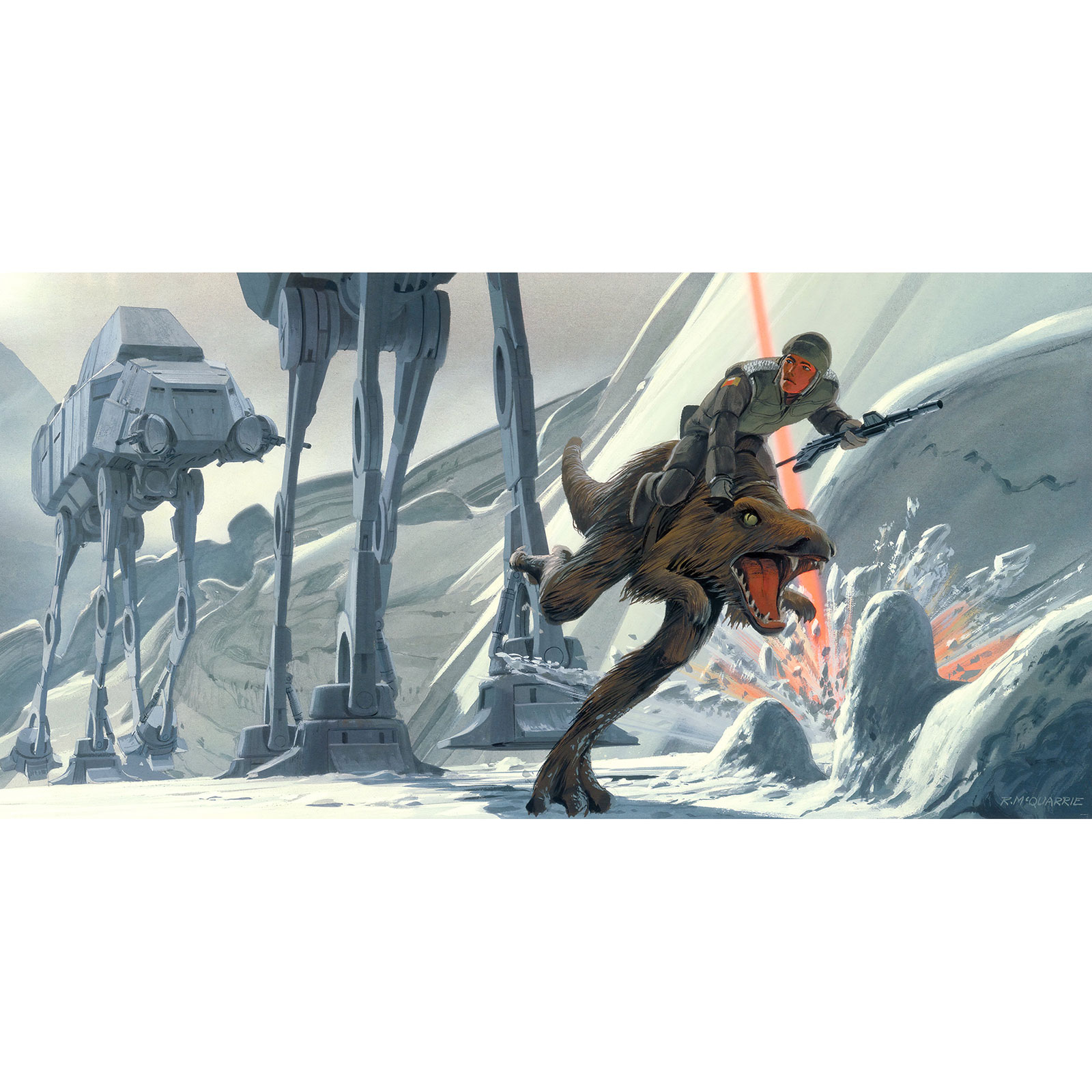 Vlies-Fototapete STAR WARS HOTH BATTLE GROUND - 500x250 cm