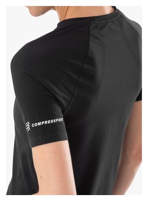 Maillot manches courtes Compressport Trail Racing Noir Femme