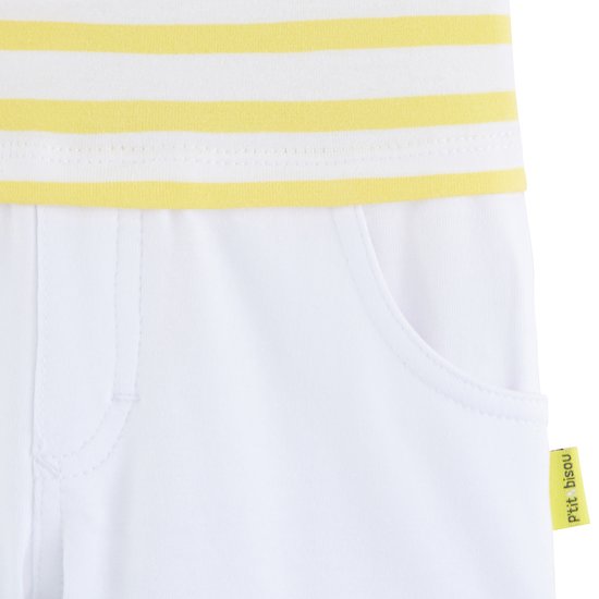 Combicourt à rayures Trop Chou   Jaune/Blanc        de               P'tit bisou