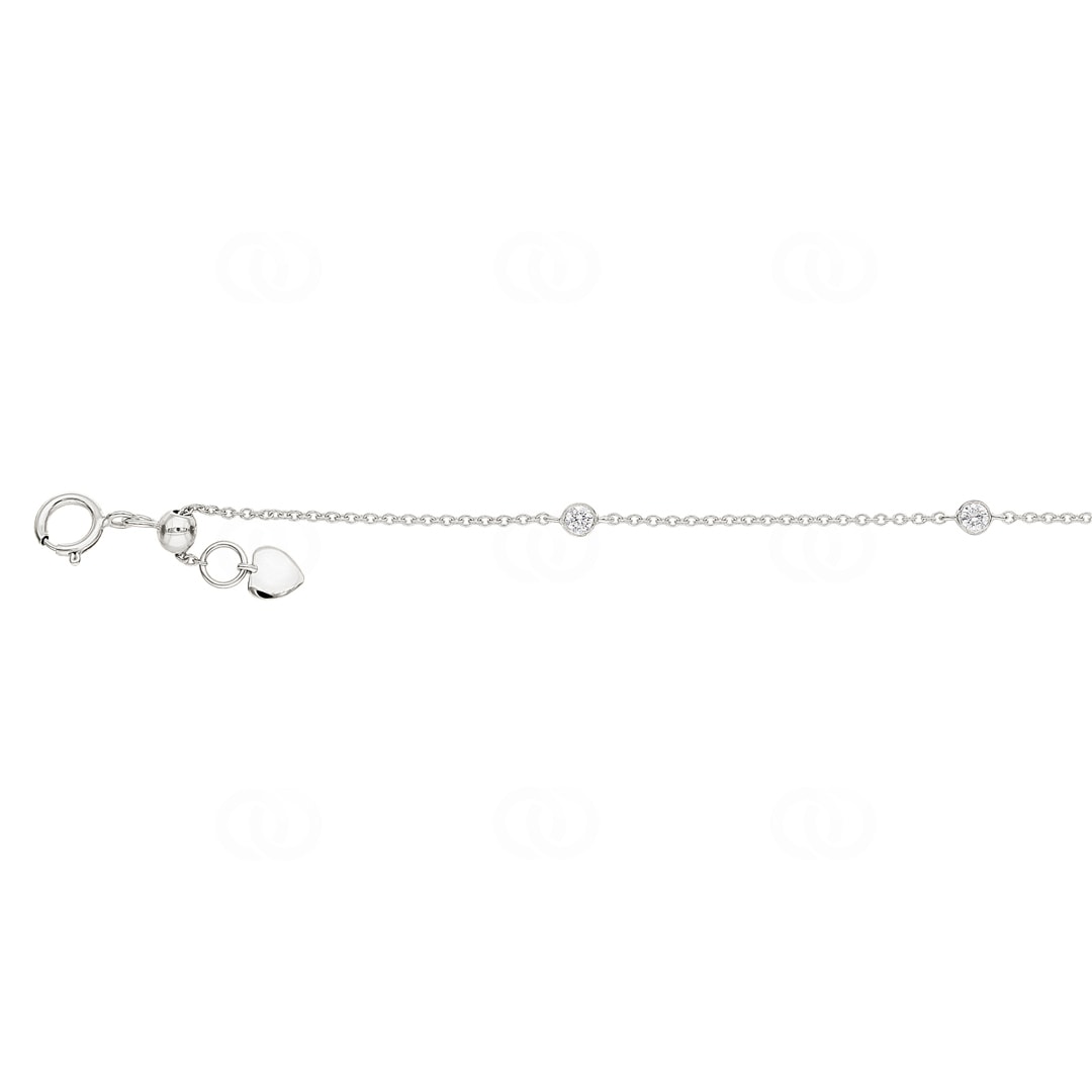 Armband 750/18 K Weissgold mit Diamanten 0.15 ct H/si