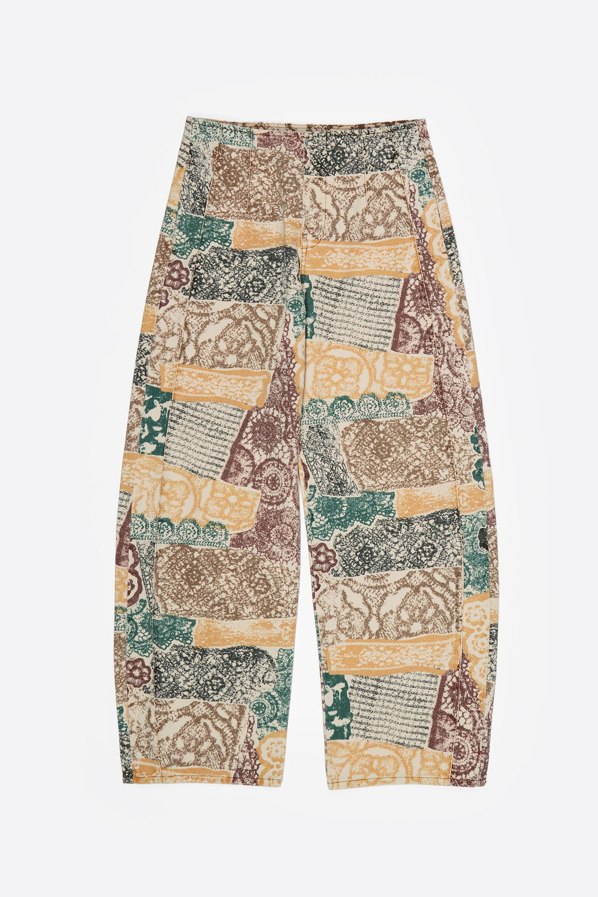 BARREL - Calça jeans Ivory Lace com fivela