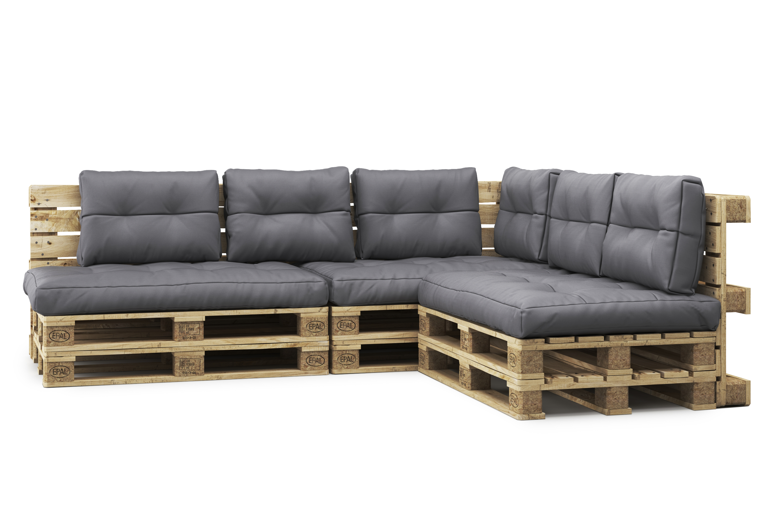 Palettenlounge ASCONA inkl. Kissen anthrazit