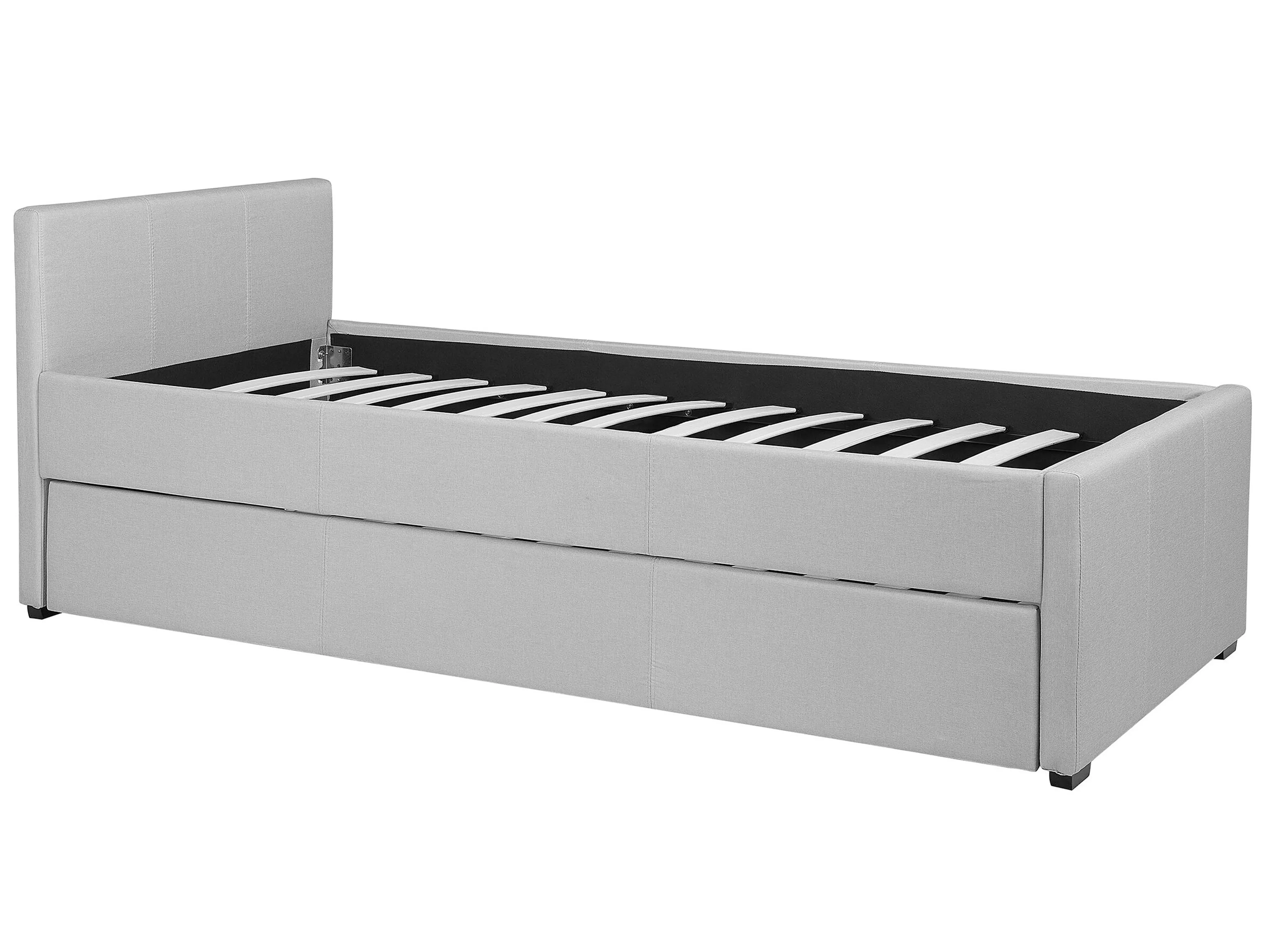 Onderschuifbed Stof MARMANDE 80 x 200 cm Lichtgrijs
