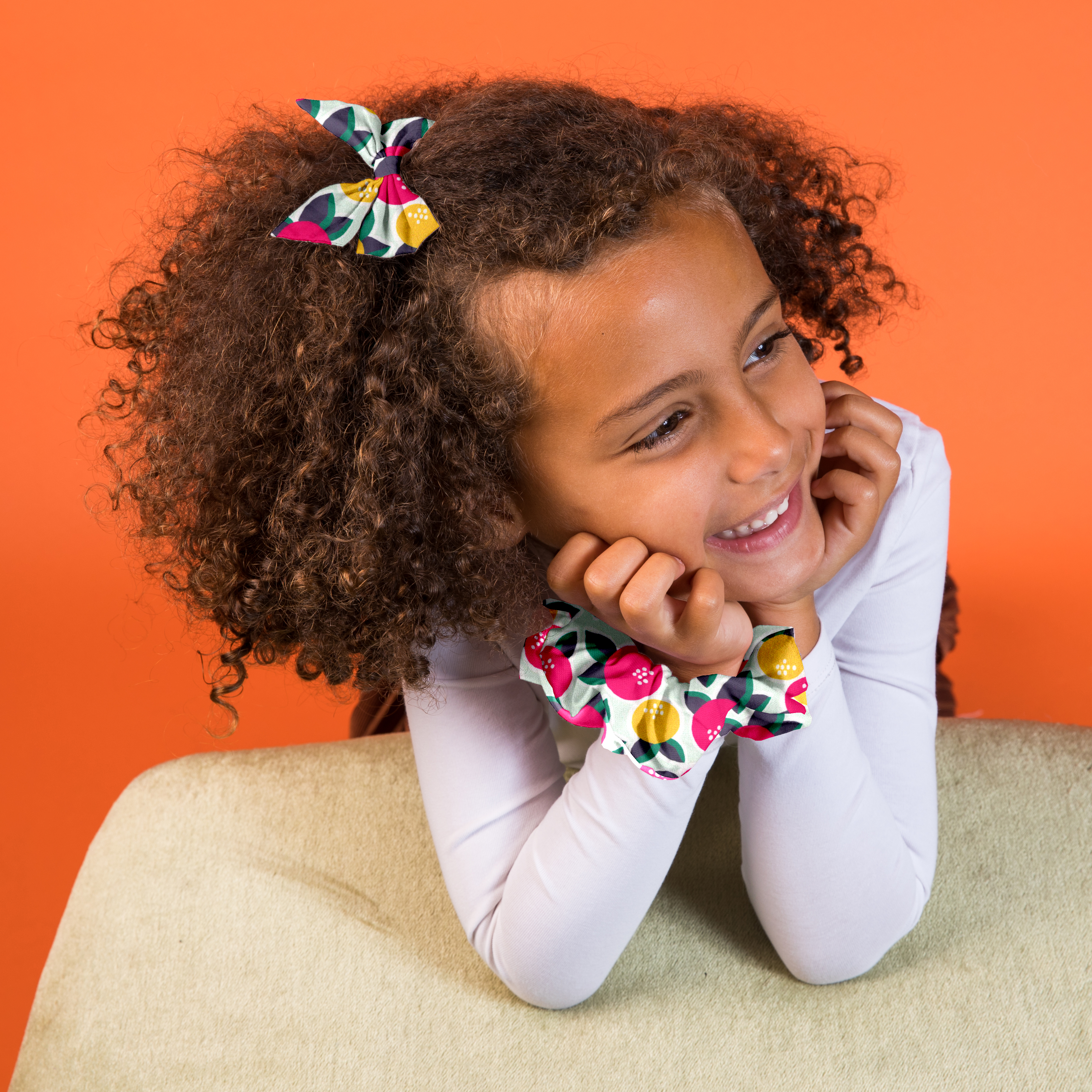 Barrette Noeud Papillon Agrumes Pop