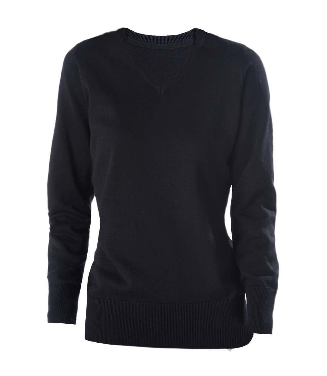 Kariban - Pull à col V - Femme (Noir) - UTRW2715