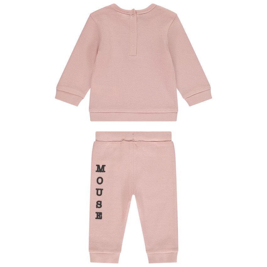 Ensemble jogging en nid d'abeille Minnie Disney pour bébé fille - Rose