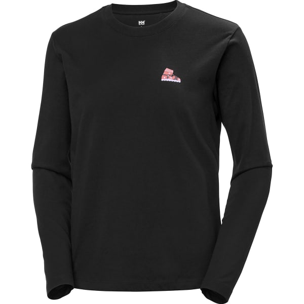 T-shirt HELLY HANSEN W F2F ORGANIC COTTON LS TEE BLACK