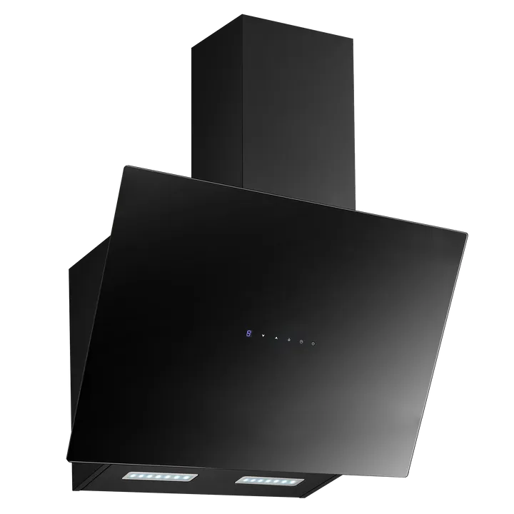 Scandomestic Premium Collection EMV 660 - Væghængt Emhætte - bredde: 60 cm - dybde: 38.2 cm - udtrækning og recirkulation - med intern motor - sortmalet