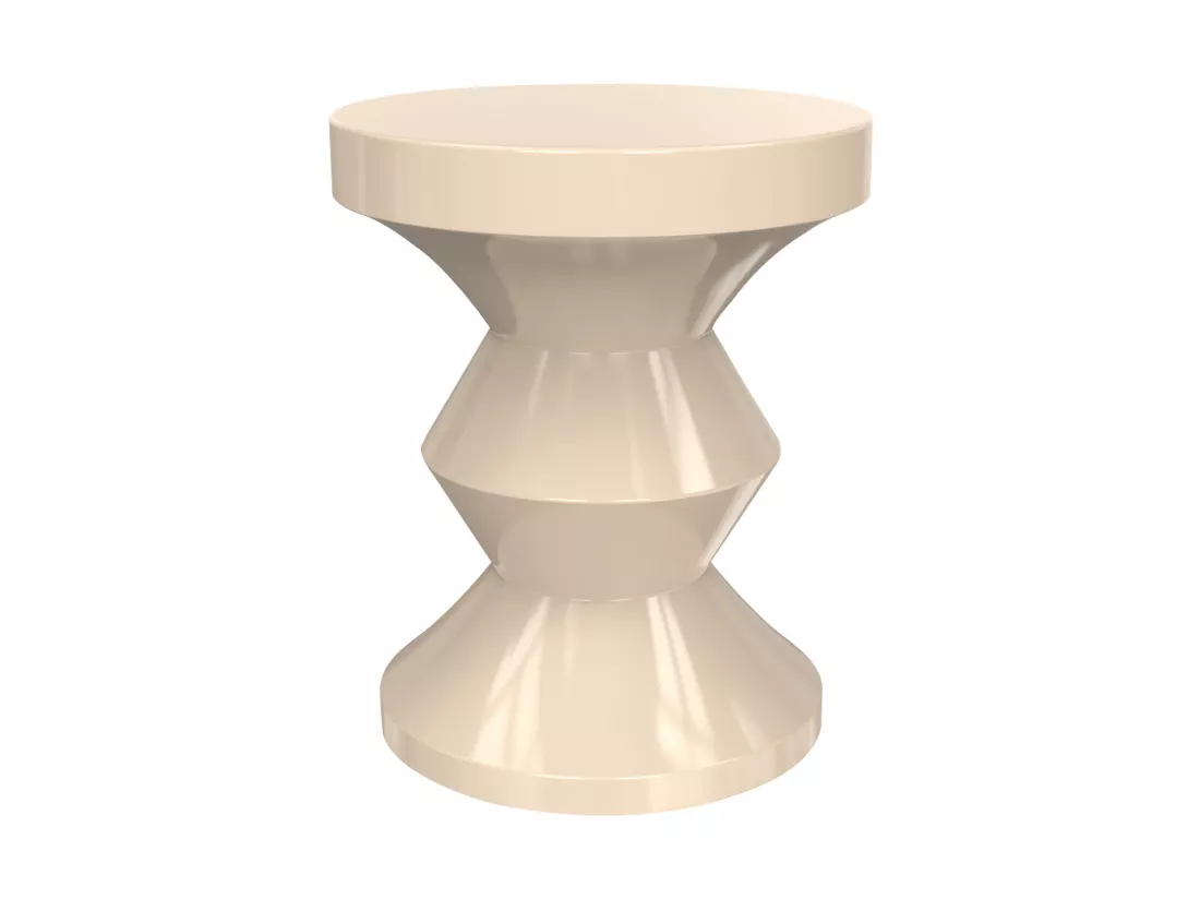 Table d'appoint en métal - Beige - ZOLIMI