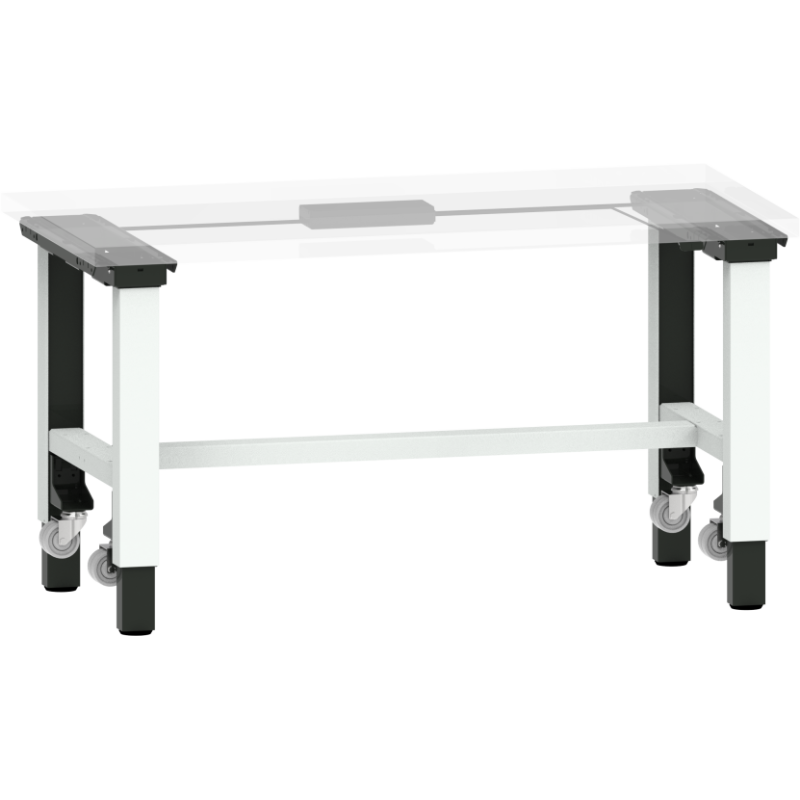 LISTA - Poste de travail kit Quattro Mobile (HxLxP) 69-119 x 150 x 71,8 cm