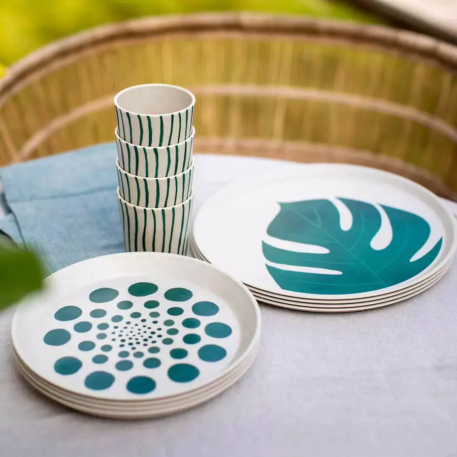 Koziol Geschirrset Connect Set Monstera 16er Set bunt
