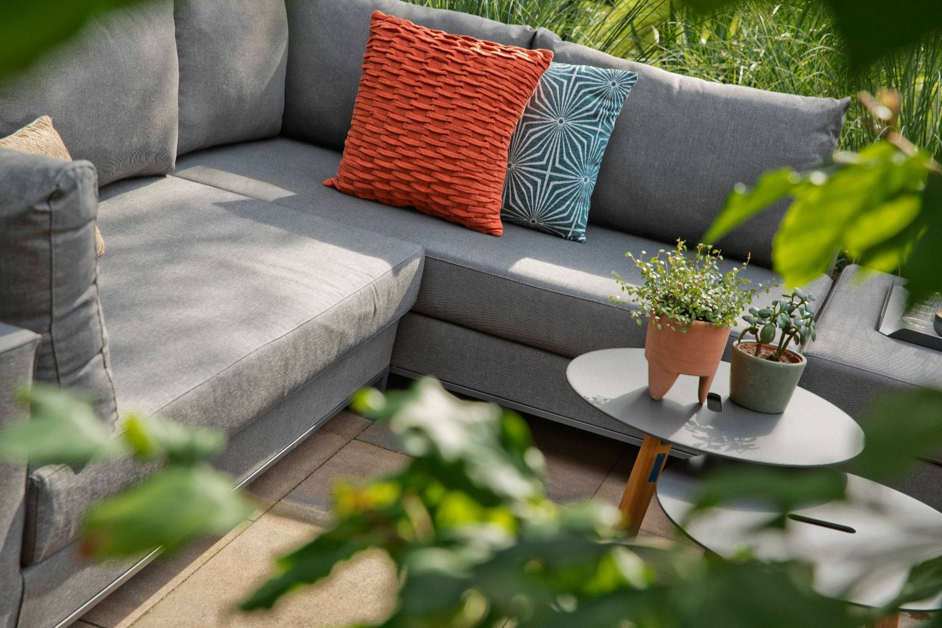 Exotan Exotan Loungeset Rechts Sicilië - Aluminium - Grijs - 60x262x246