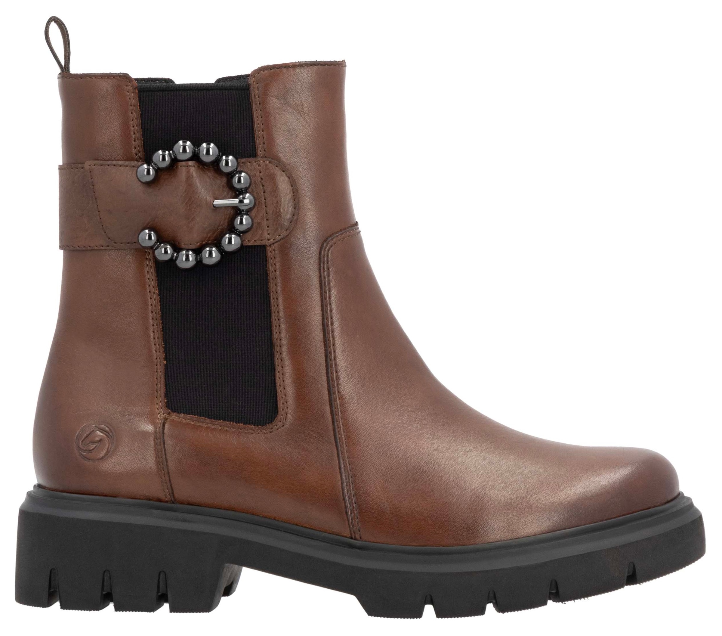 Remonte Chelseaboots  , Blockabsatz, Businessmode, Stiefelette mit schöner Zierschnalle