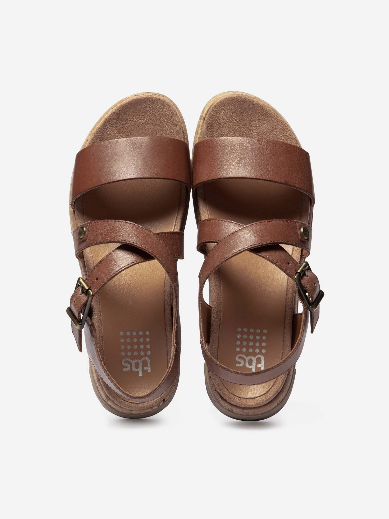 Sandales Femme Semelle Mi-Haute Cuir Marron
