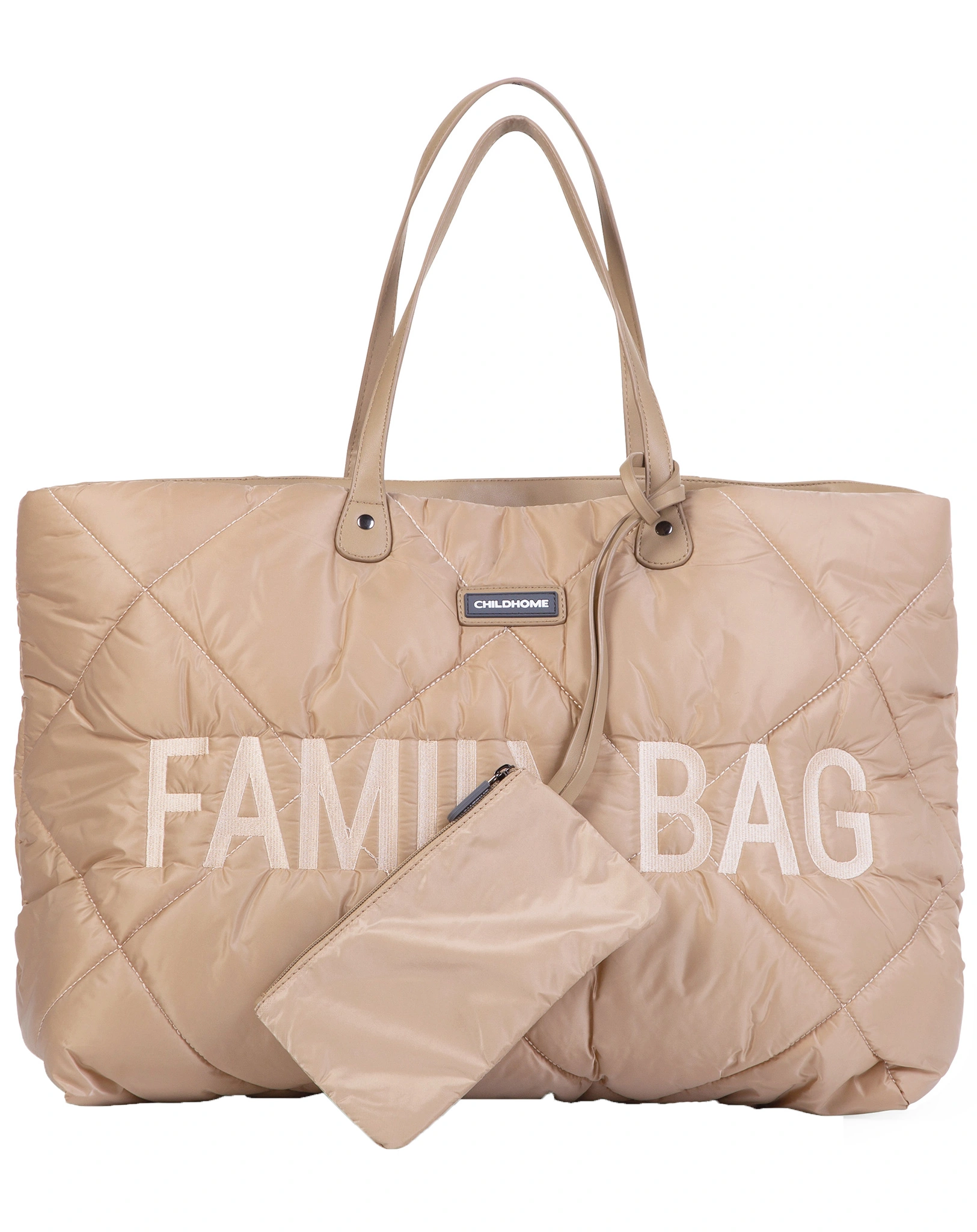 Wickeltasche FAMILY BAG QUILTED (55x18x40) in beige