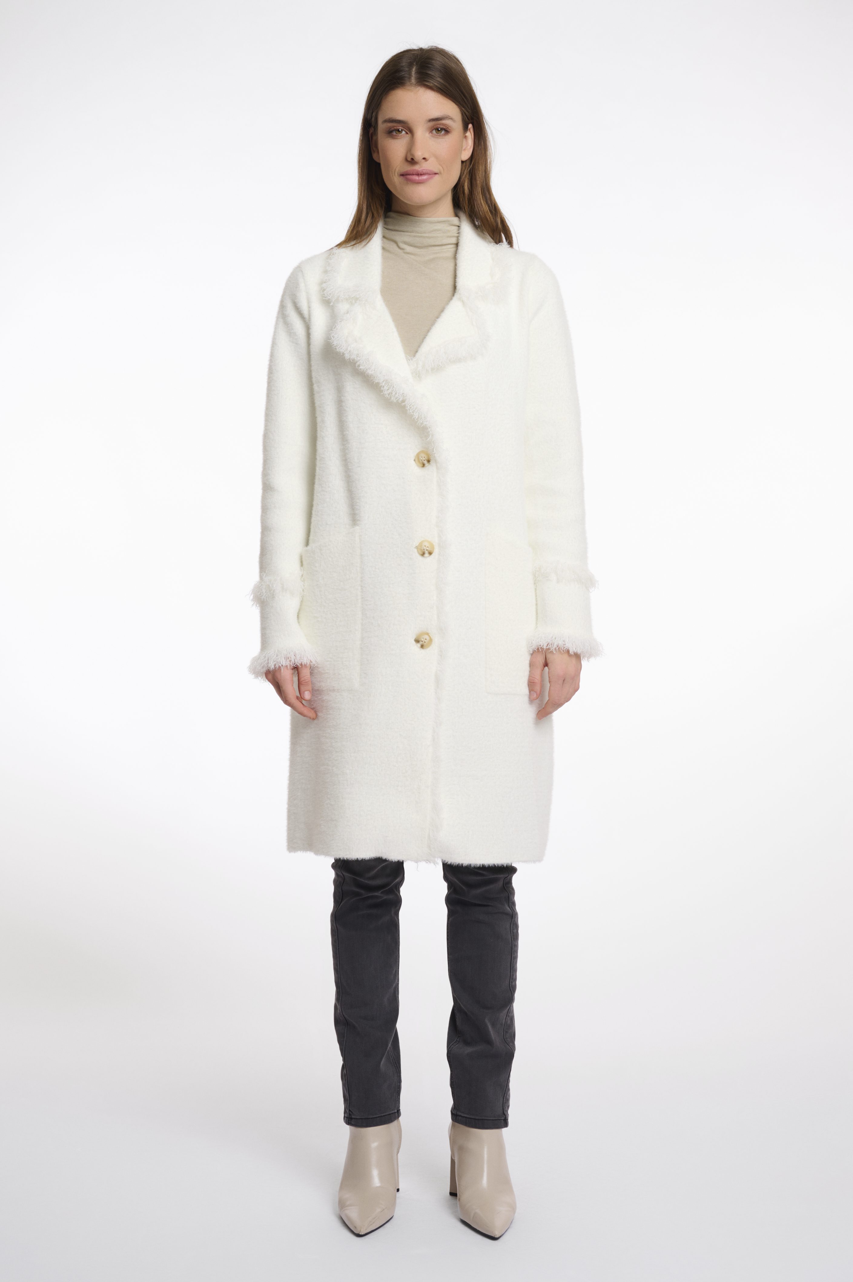 Rino & Pelle - Catena Cardigan With Fringe Detail - Snow White