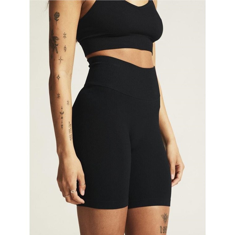 Craft Collective Rib Short Tights W Black