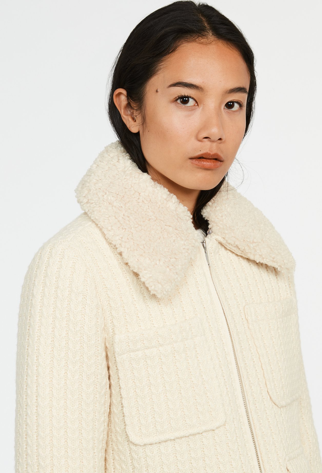Manteau court maille