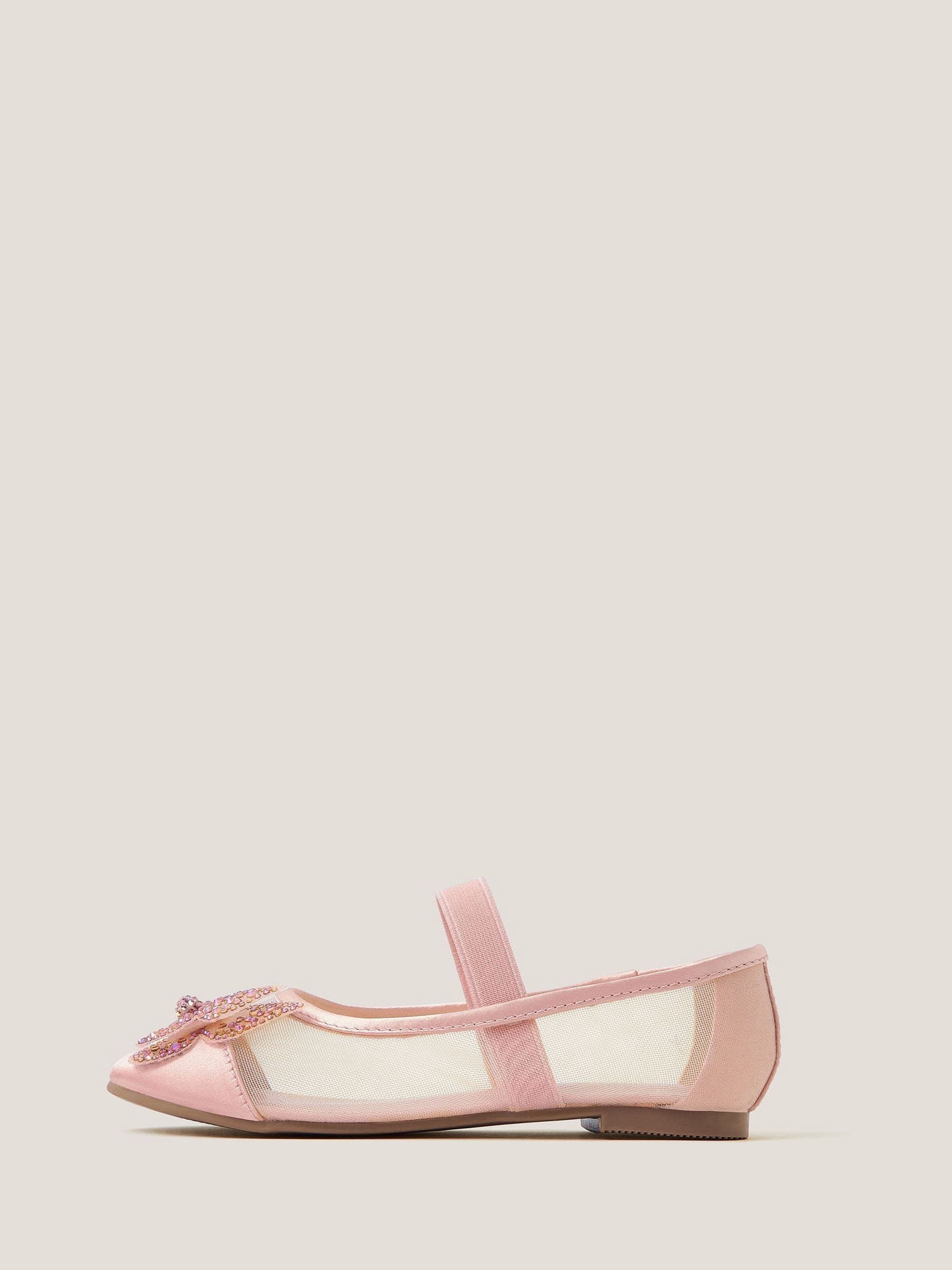 Roze - Monsoon Butterfly Mesh Ballet Flats