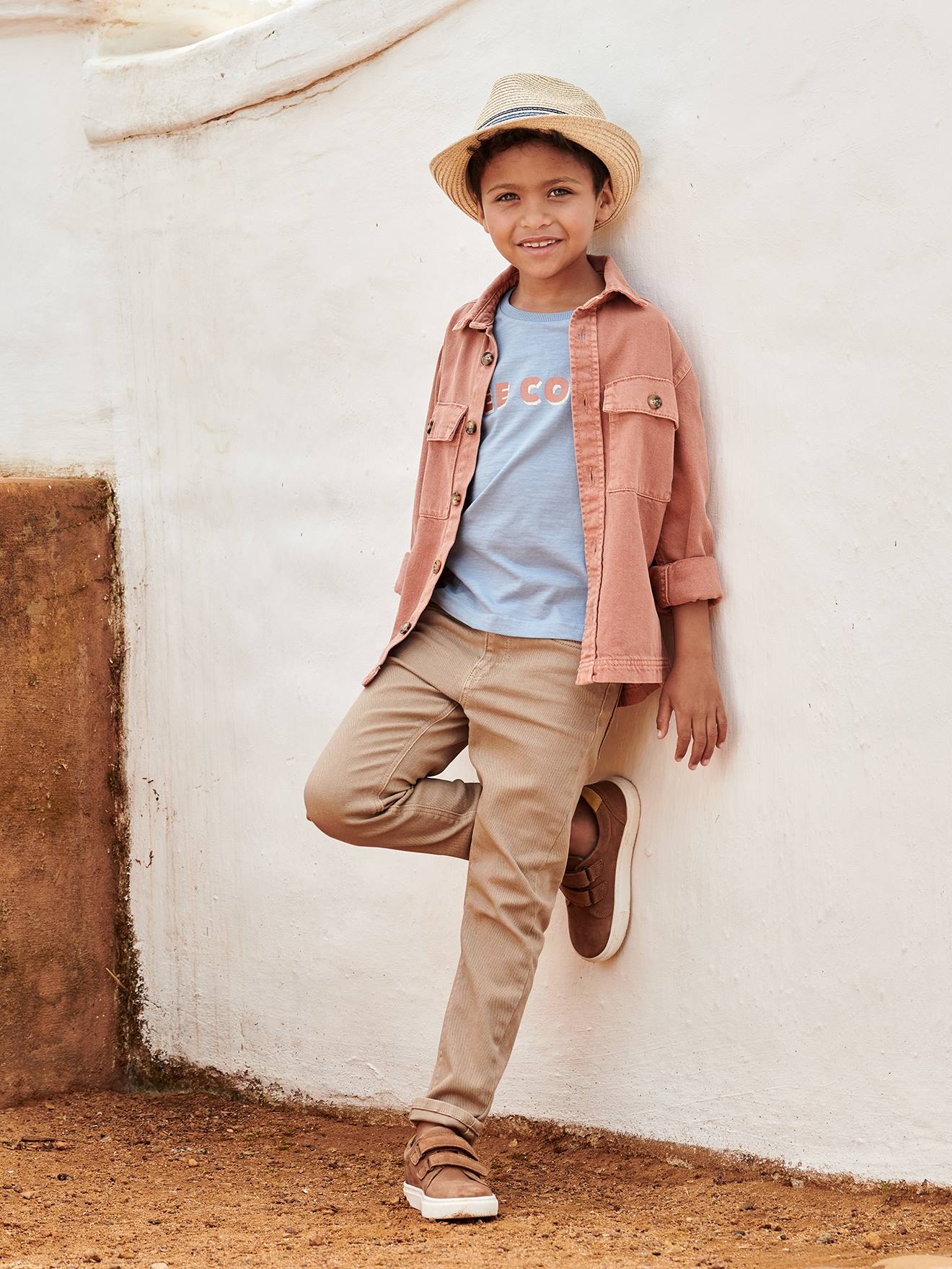 Calças MorphologiK slim-fit azul-claro para meninos