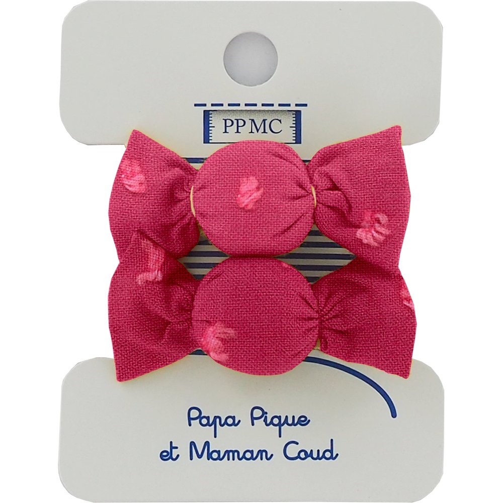 Elastiques Mousse Mini Bonbons Plumetis Rose Fuchsia