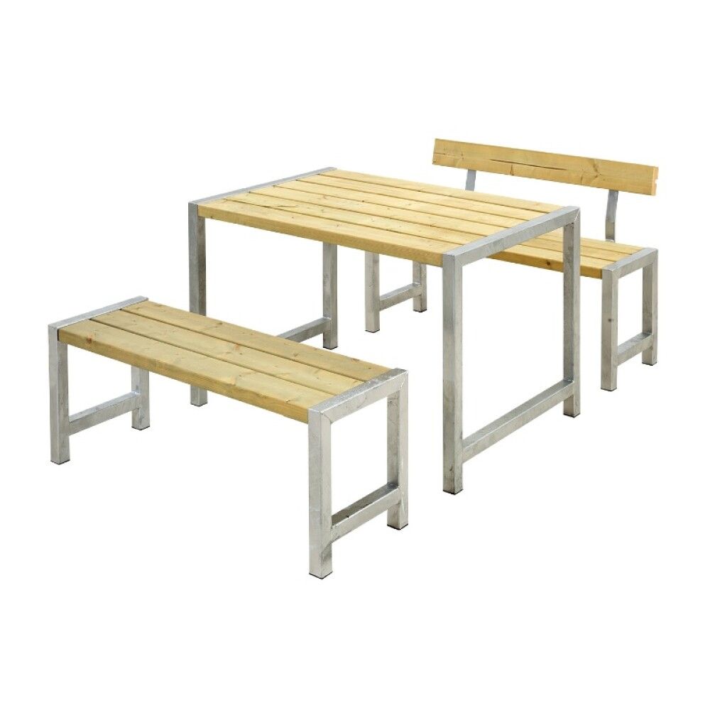 BORDSETT PLUS CAFÉ TRYKKIMPREGNERT BORD+2BENKER