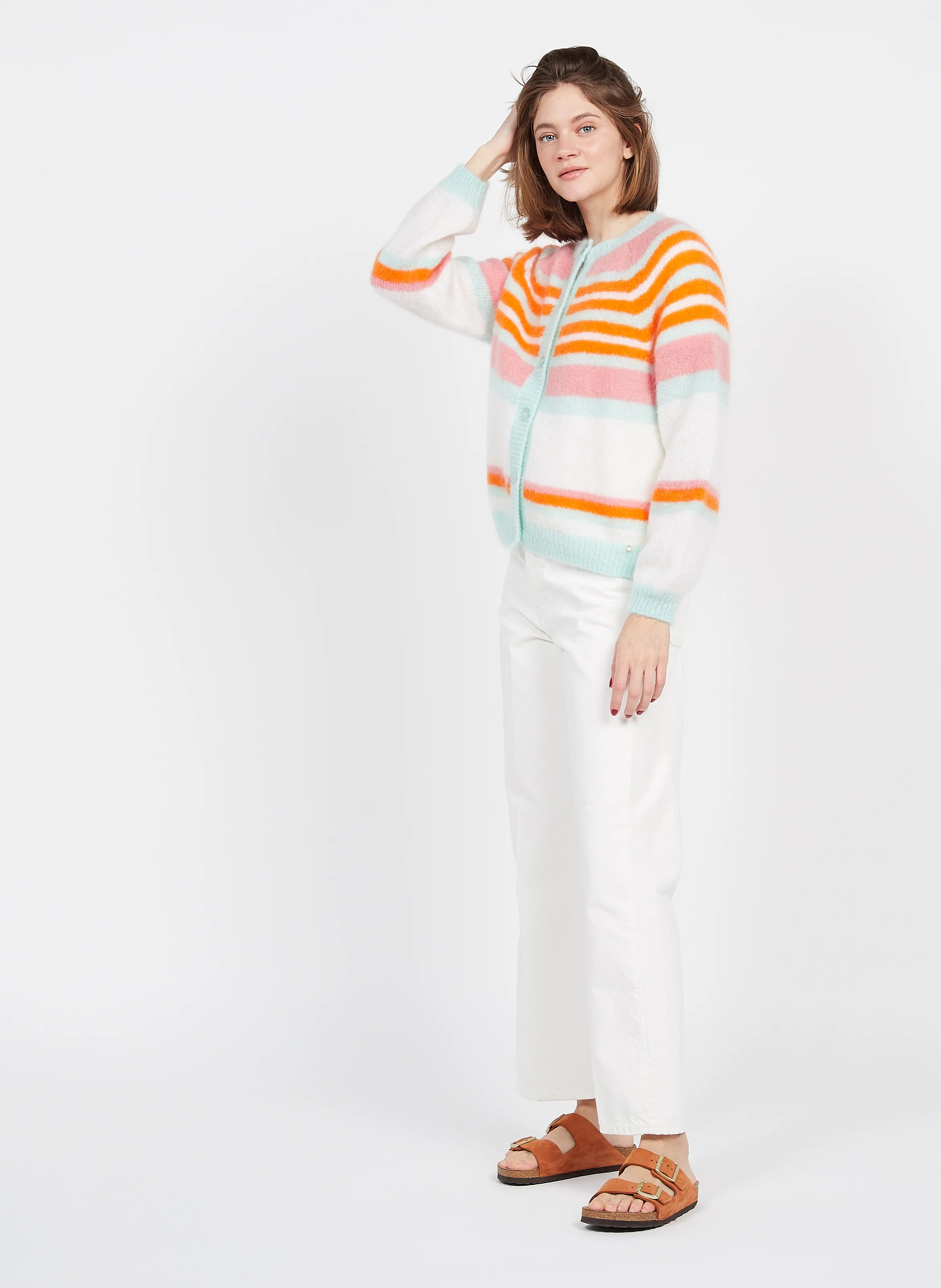 MOON - Jean droit en coton | Blanc