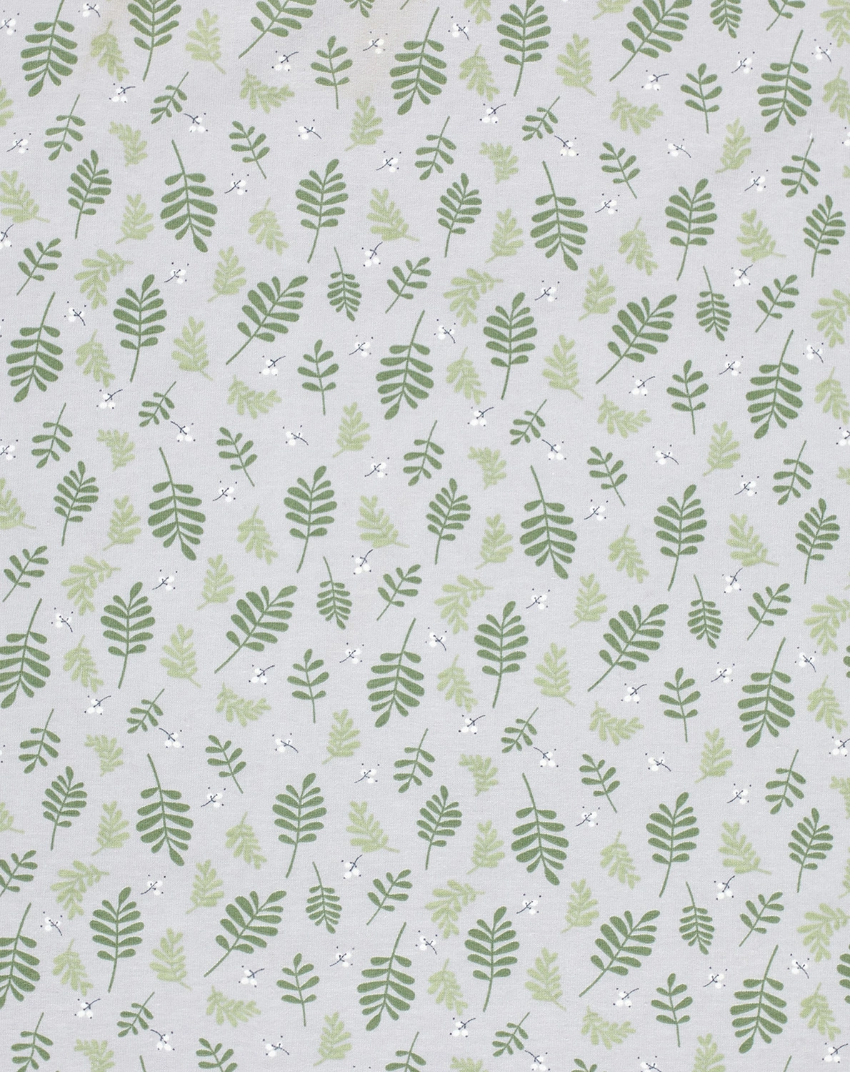 Kugelschlafsack THERMO – DRIFTING LEAVES in grau/grün