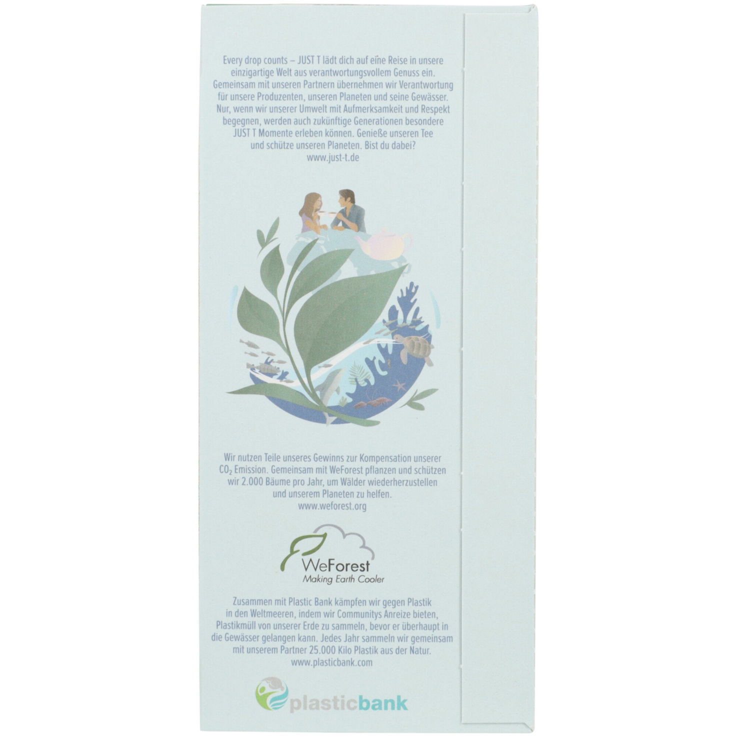 Just T Bio Fruit Wave Grüner Tee Passionsfrucht Papaya 18 Beutel