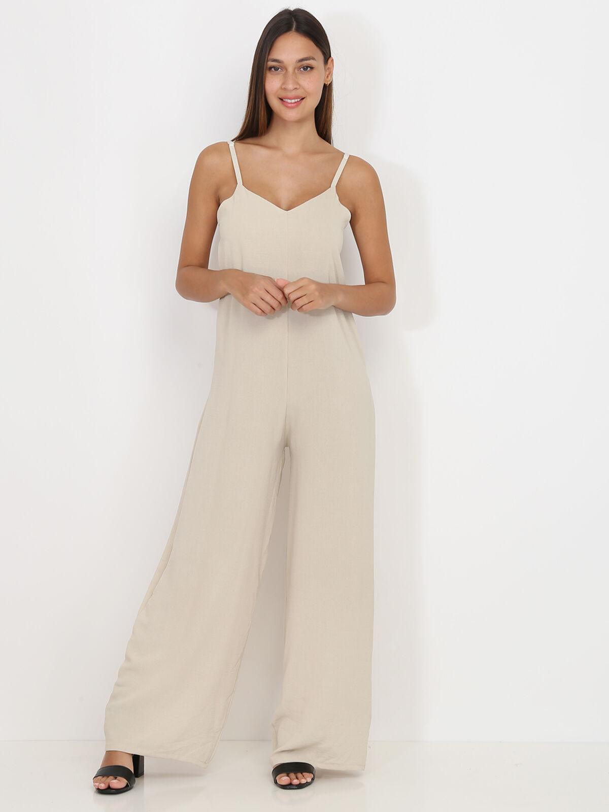 Combinaison fluide évasée- Beige