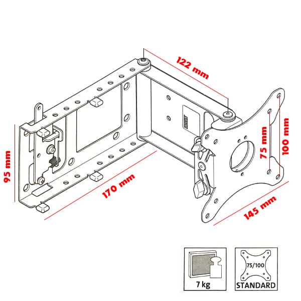 Support TV NOVUS 180 degrés