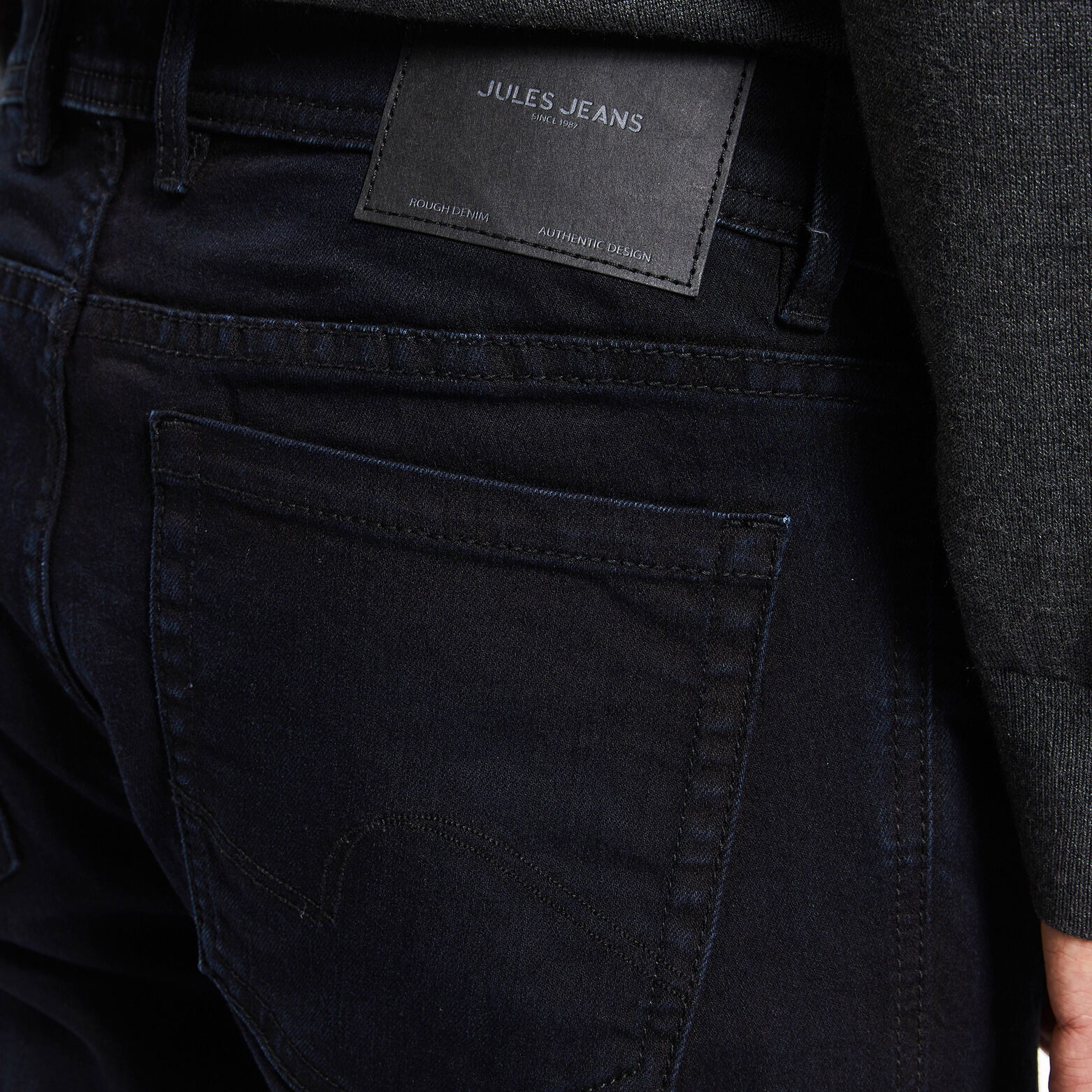 Jean slim en coton et polyester recyclés Bleu
