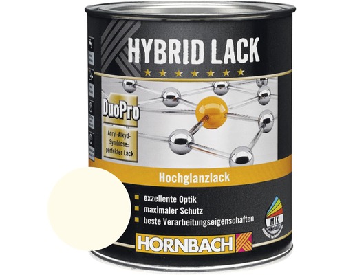 HORNBACH Kleurlak Hybridelak Meubellak Hoogglans RAL 9010 Zuiver Wit 750 ml
