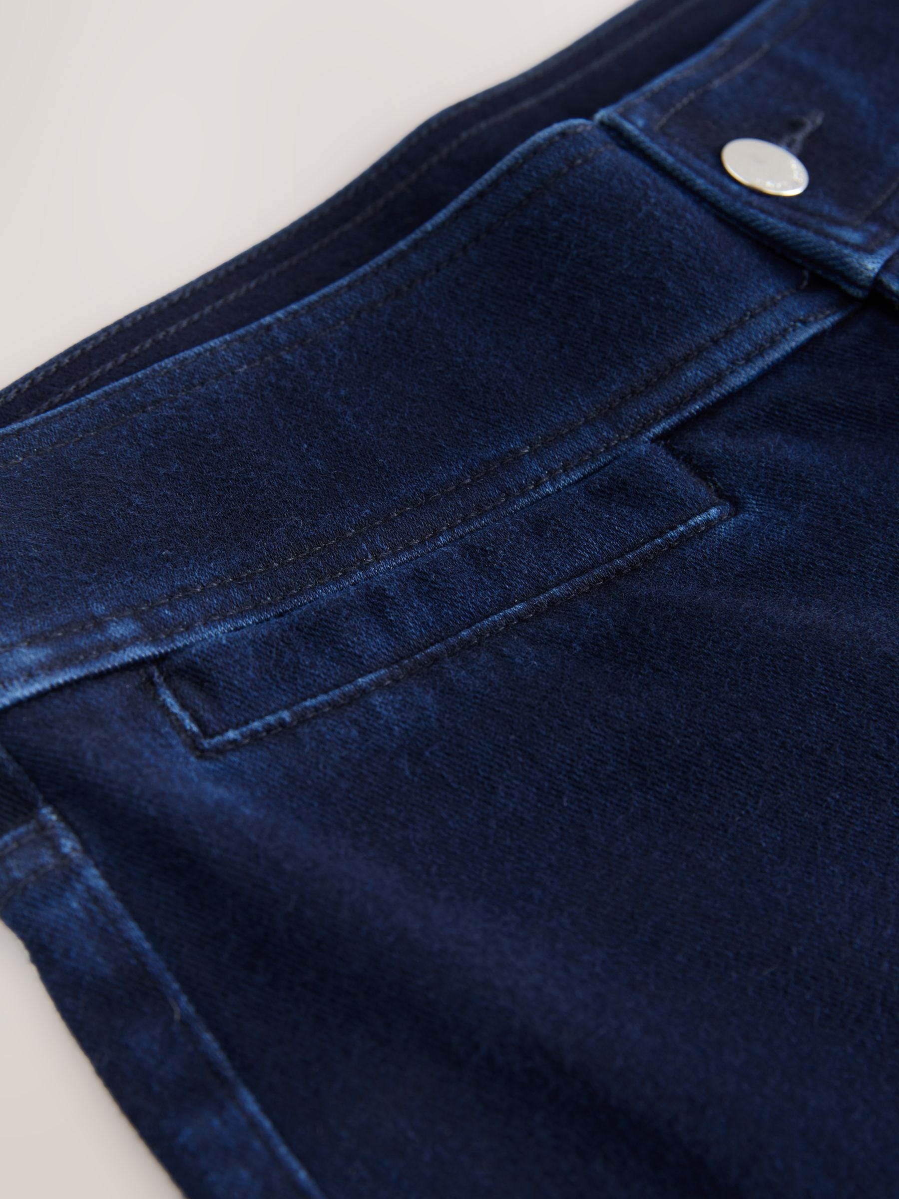Wassing - Denim jersey legging met uitlopende pijpen