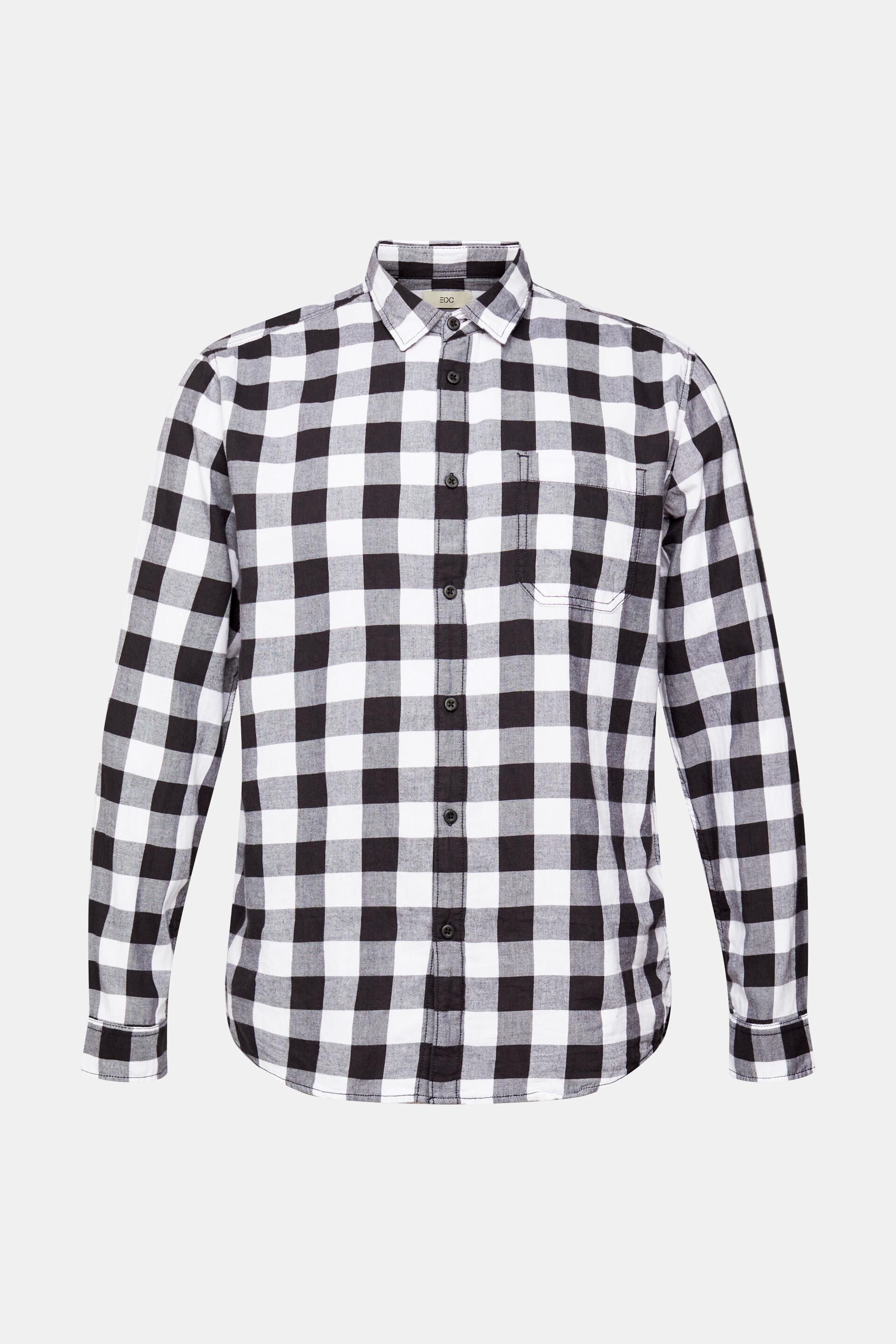 Chemise en flanelle de coton durable à carreaux vichy