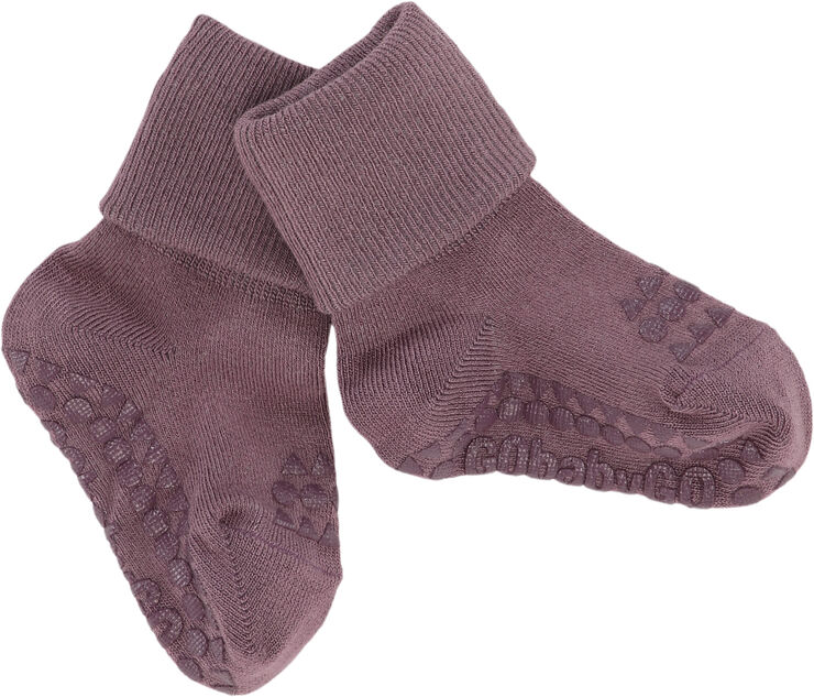 GoBabyGo Skridsikre Strømper Bambus Misty plum